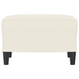 krémszínű bársony lábzsámoly 60 x 50 x 41 cm