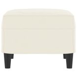 krémszínű bársony lábzsámoly 60 x 50 x 41 cm