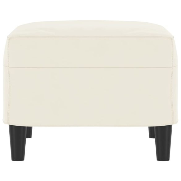 krémszínű bársony lábzsámoly 60 x 50 x 41 cm