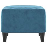 kék bársony lábzsámoly 60 x 50 x 41 cm