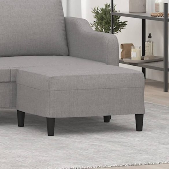 világosszürke szövet lábzsámoly 70x55x41 cm