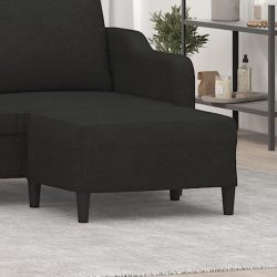 fekete szövet lábzsámoly 70x55x41 cm