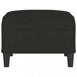 fekete szövet lábzsámoly 70x55x41 cm