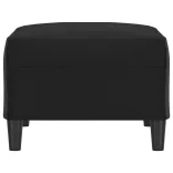 fekete műbőr lábzsámoly 70x55x41 cm