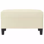 krémszínű műbőr lábzsámoly 70x55x41 cm