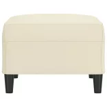 krémszínű műbőr lábzsámoly 70x55x41 cm