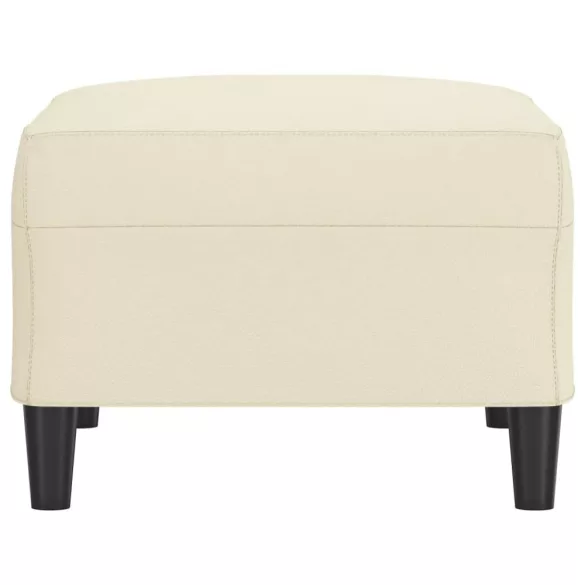 krémszínű műbőr lábzsámoly 70x55x41 cm