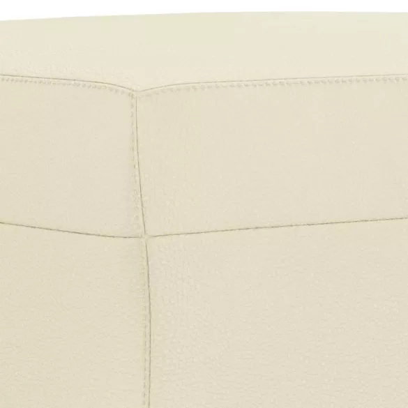 krémszínű műbőr lábzsámoly 70x55x41 cm