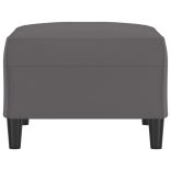 szürke műbőr lábzsámoly 70x55x41 cm