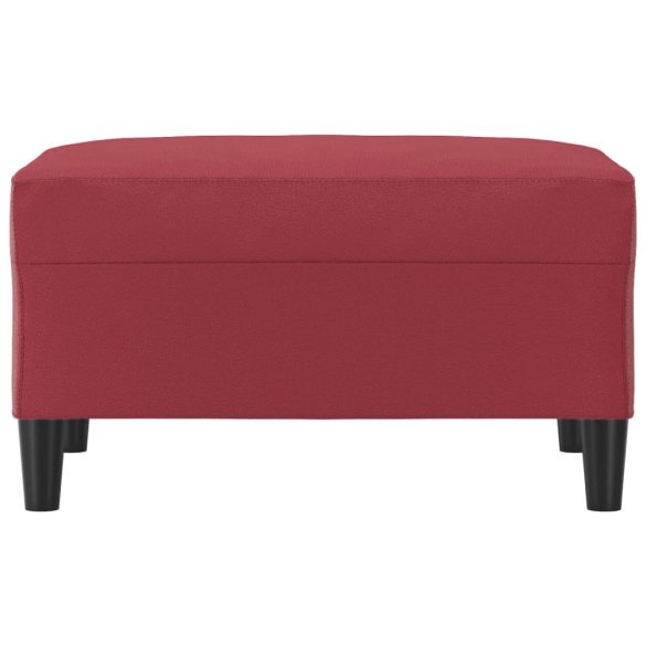 bordó műbőr lábzsámoly 70x55x41 cm