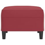 bordó műbőr lábzsámoly 70x55x41 cm