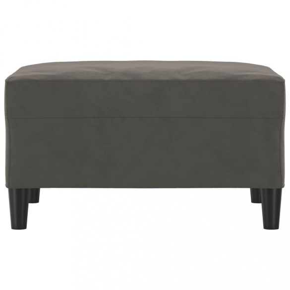 sötétszüke bársony lábzsámoly 70x55x41 cm