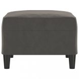 sötétszüke bársony lábzsámoly 70x55x41 cm