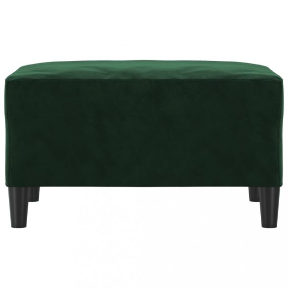 sötétzöld bársony lábzsámoly 70x55x41 cm