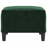 sötétzöld bársony lábzsámoly 70x55x41 cm
