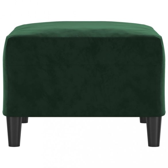 sötétzöld bársony lábzsámoly 70x55x41 cm
