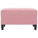 rózsaszín bársony lábzsámoly 70x55x41 cm