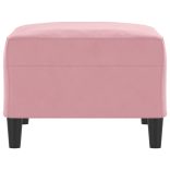 rózsaszín bársony lábzsámoly 70x55x41 cm
