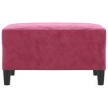 bordó bársony lábzsámoly 70x55x41 cm