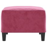 bordó bársony lábzsámoly 70x55x41 cm