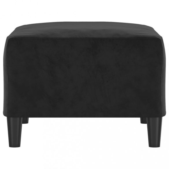 fekete bársony lábzsámoly 70x55x41 cm