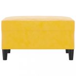 sárga bársony lábzsámoly 70x55x41 cm