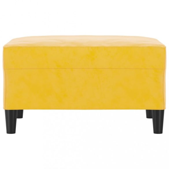sárga bársony lábzsámoly 70x55x41 cm