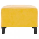 sárga bársony lábzsámoly 70x55x41 cm