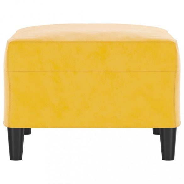 sárga bársony lábzsámoly 70x55x41 cm