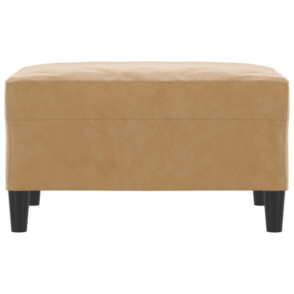 barna bársony lábzsámoly 70 x 55 x 41 cm