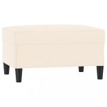 krémszínű bársony lábzsámoly 70x55x41 cm