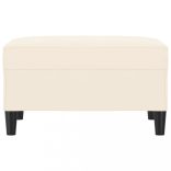 krémszínű bársony lábzsámoly 70x55x41 cm