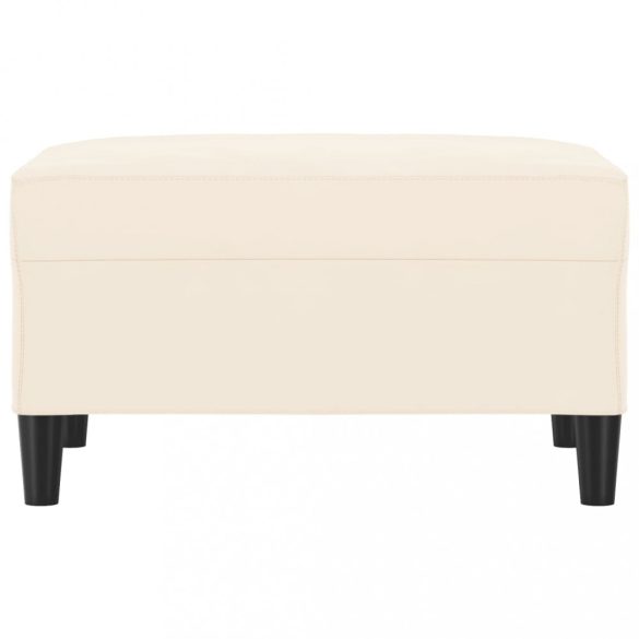 krémszínű bársony lábzsámoly 70x55x41 cm