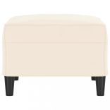 krémszínű bársony lábzsámoly 70x55x41 cm