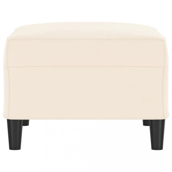 krémszínű bársony lábzsámoly 70x55x41 cm