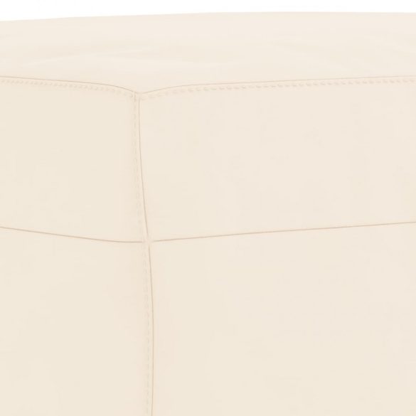 krémszínű bársony lábzsámoly 70x55x41 cm