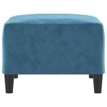 kék bársony lábzsámoly 70x55x41 cm