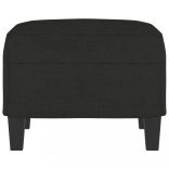 fekete szövet lábzsámoly 60 x 50 x 41 cm