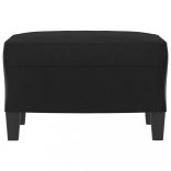 fekete műbőr lábzsámoly 60 x 50 x 41 cm