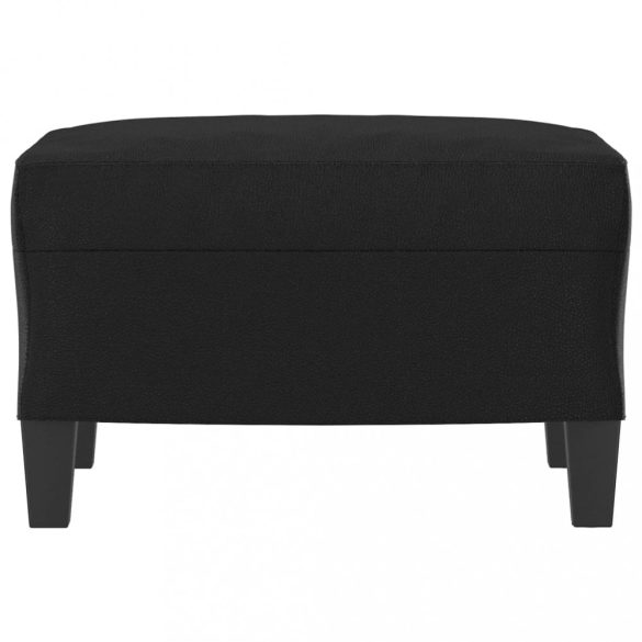 fekete műbőr lábzsámoly 60 x 50 x 41 cm