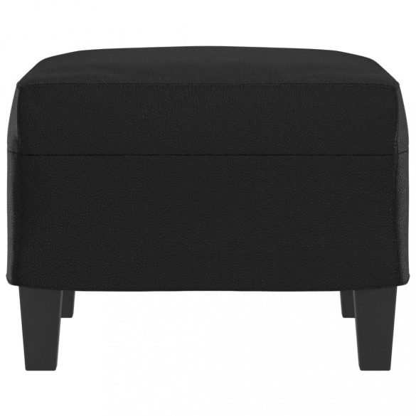 fekete műbőr lábzsámoly 60 x 50 x 41 cm