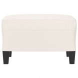 krémszínű műbőr lábzsámoly 60 x 50 x 41 cm