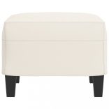 krémszínű műbőr lábzsámoly 60 x 50 x 41 cm