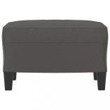 szürke műbőr lábzsámoly 60 x 50 x 41 cm