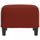 bordó műbőr lábzsámoly 60 x 50 x 41 cm