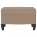 kávészínű műbőr lábzsámoly 60 x 50 x 41 cm