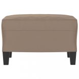 tópszínű mikroszálas szövet lábzsámoly 60 x 50 x 41 cm