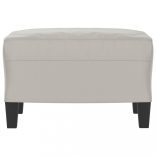 világosszürke mikroszálas szövet lábzsámoly 60 x 50 x 41 cm