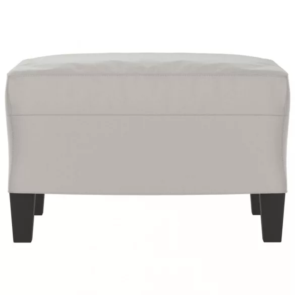 világosszürke mikroszálas szövet lábzsámoly 60 x 50 x 41 cm