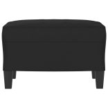 fekete mikroszálas szövet lábzsámoly 60 x 50 x 41 cm